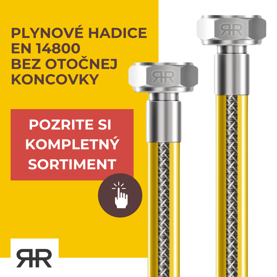 Plynové hadice EN 14800 bez otočnej koncovky